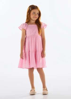 Quimby - Vestido Laise Infantil Rosa - QUIMBY