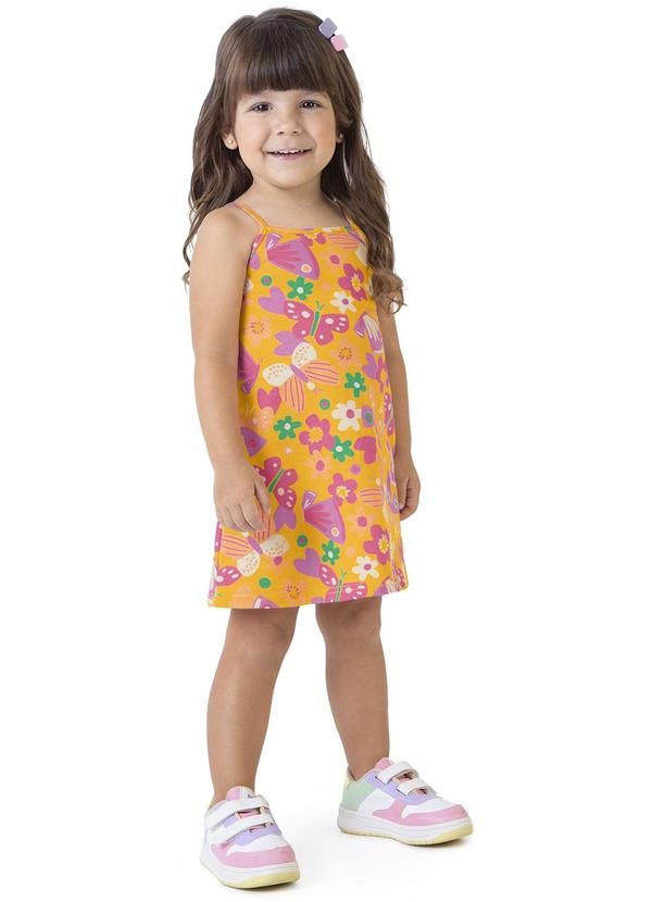 Malwee Kids - Vestido Laranja Amplo de Borboletas 1