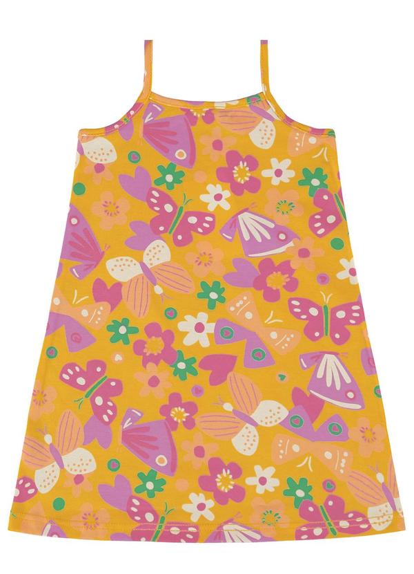 Malwee Kids - Vestido Laranja Amplo de Borboletas 2