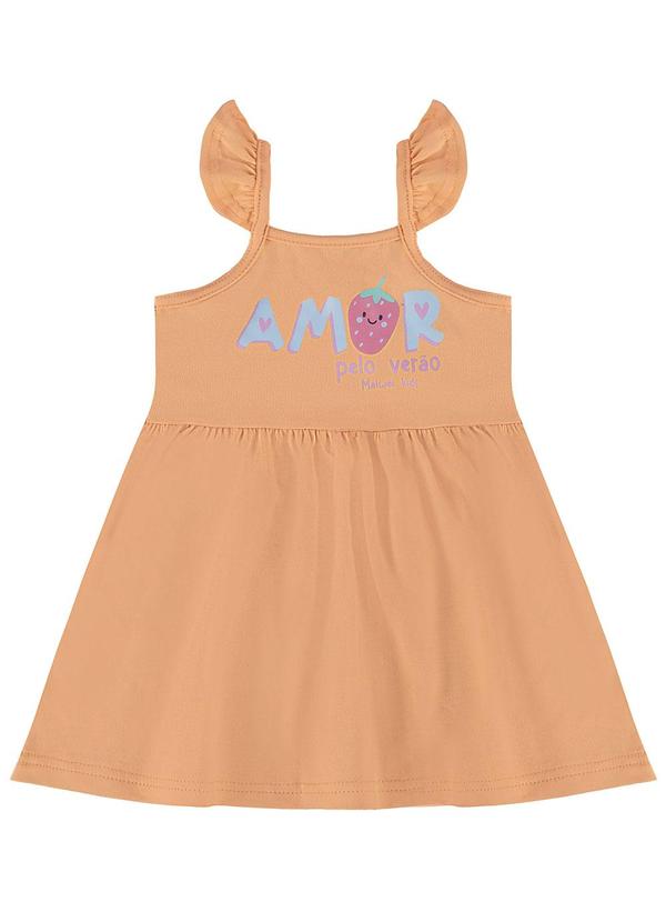 Malwee Kids - Vestido Laranja Godê Amor