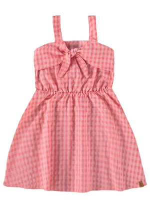 Malwee Kids - Vestido Rosa Godê Vichy em Anarruga - MALWEE KIDS