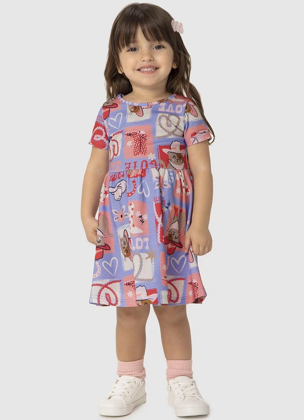 Malwee Kids - Vestido Lavanda Godê Country