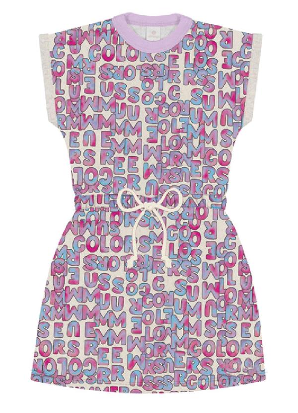 Abrange - Vestido Letras Lilás Abrange