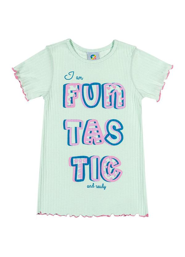 Alenice - Vestido Letterings Divertidos Menina Verde