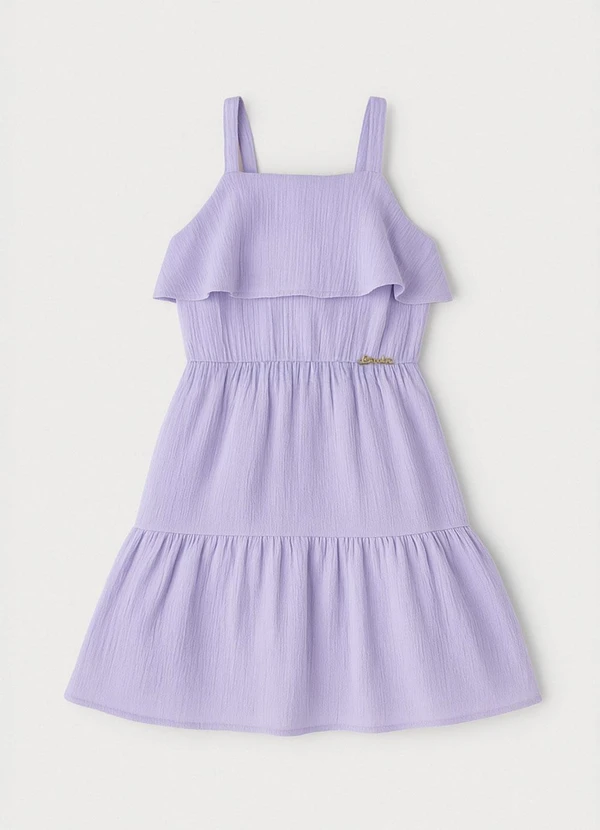 Bimbi - Vestido Lilás com Babados Lilás 3