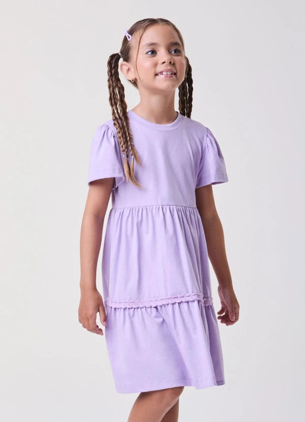 Bimbi - Vestido Lilás com Barra de Marias Lilás 1