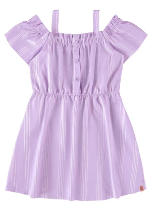 Malwee Kids - Vestido Lilás Evasê Curto Menina - MALWEE KIDS