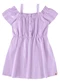 Malwee Kids - Vestido Verde Água Evasê Curto Menina - variação: Lilás