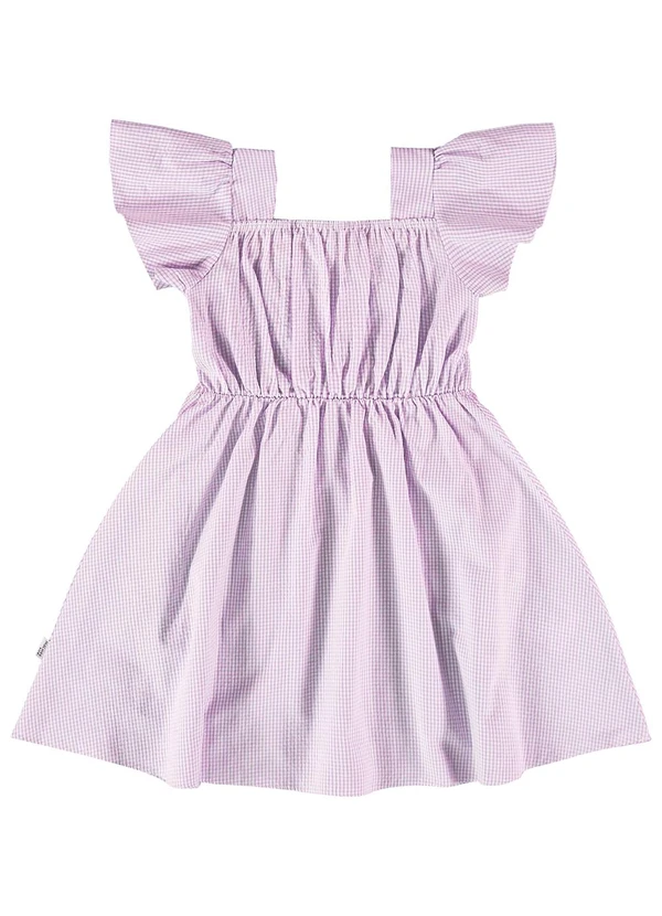 Malwee Kids - Vestido Lilás Listrado Godê em Anarruga 2