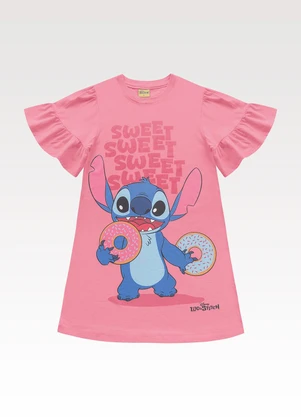 Fakini Kids - Vestido Lilo & Stitch Rosa - FAKINI KIDS