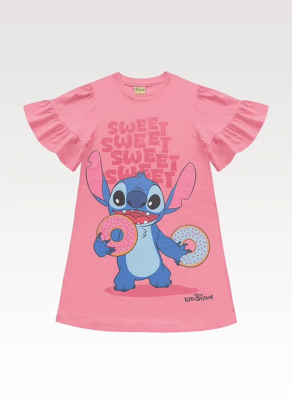 Fakini Kids - Vestido Lilo & Stitch Rosa