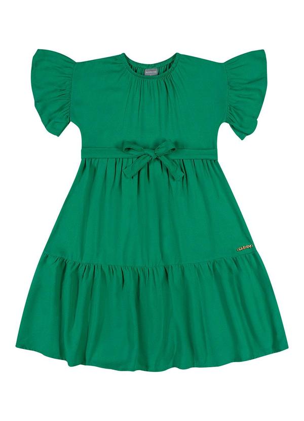 Quimby - Vestido Liso em Viscose Infantil Verde