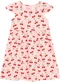 Duduka - Vestido Bebê Estampa com Fita na Cintura  Bege - variação: Vermelho