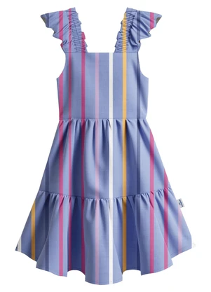 Malwee Kids - Vestido Listrado Acinturado Lavanda - MALWEE KIDS
