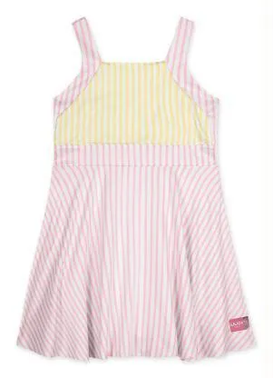 Lilica Ripilica - Vestido Listrado com Alças Viscose MeninaRosa - LILICA RIPILICA