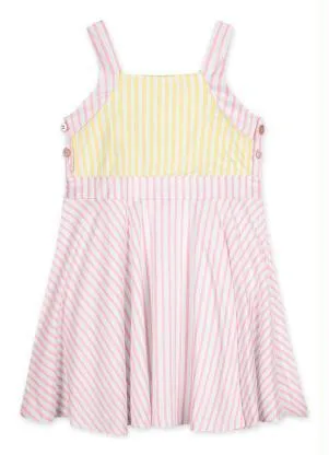 Lilica Ripilica - Vestido Listrado com Alças Viscose MeninaRosa - LILICA RIPILICA