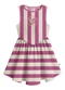 Malwee Kids - Vestido Listrado Rodado Azul Celeste - variação: Rosa