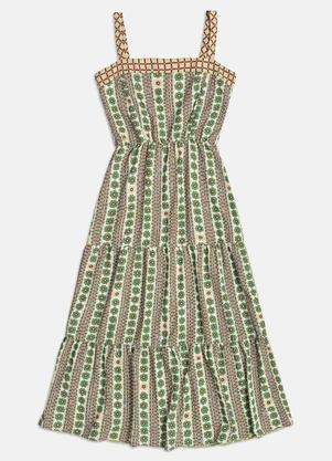 I Am - Vestido Longo Floral Verde - I AM