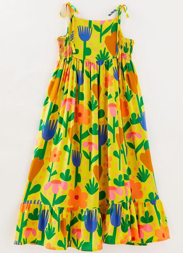 Fábula - Vestido Longo Recortadinha Amarelo