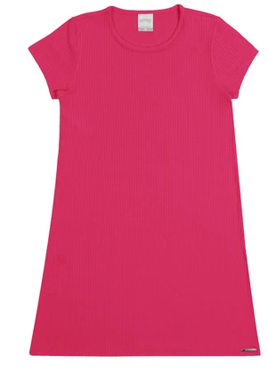 Alakazoo - Vestido Malha Canelado Sevilha Rosa - ALAKAZOO