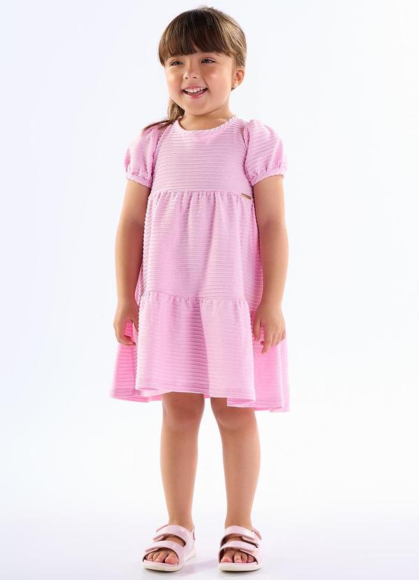 Pulla Bulla - Vestido Malha Corrente Rosa