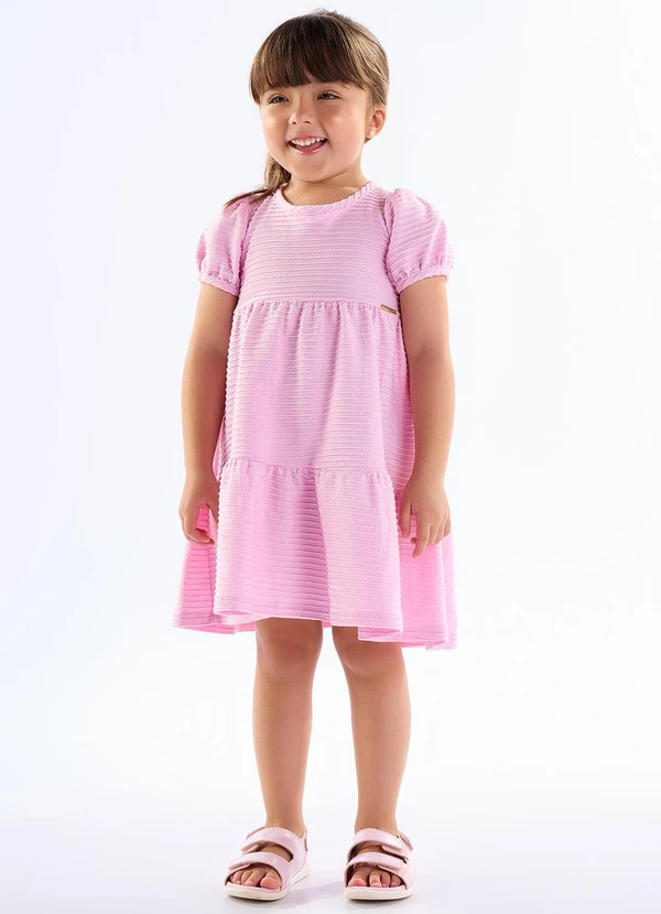 Pulla Bulla - Vestido Malha Corrente Rosa