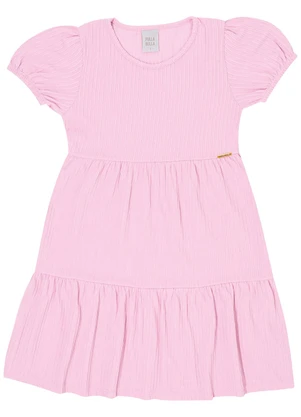 Pulla Bulla - Vestido Malha Corrente Rosa - PULLA BULLA