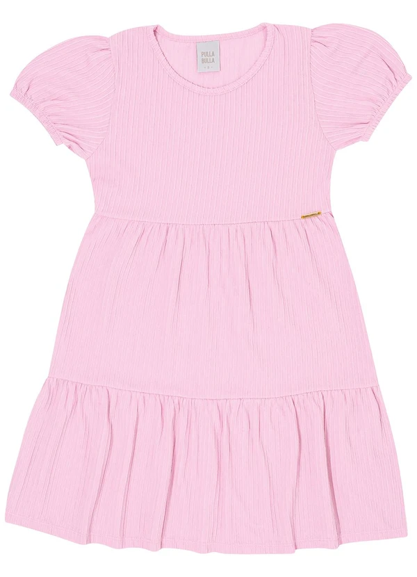 Pulla Bulla - Vestido Malha Corrente Rosa