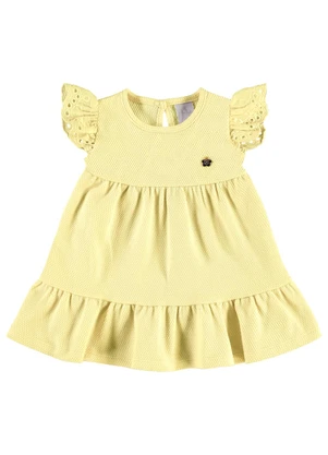 Pulla Bulla - Vestido Malha Favo Amarelo - PULLA BULLA