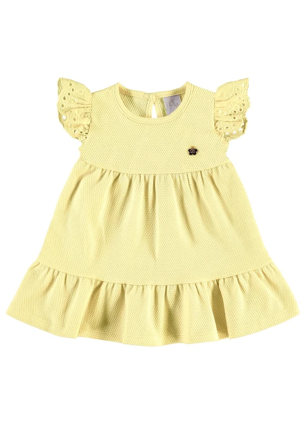 Pulla Bulla - Vestido Malha Favo Amarelo