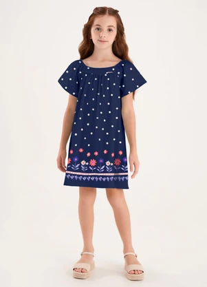 Pulla Bulla - Vestido Malha Leve Marinho - PULLA BULLA