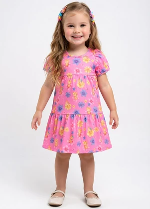 Pulla Bulla - Vestido Malha Leve Rosa - PULLA BULLA