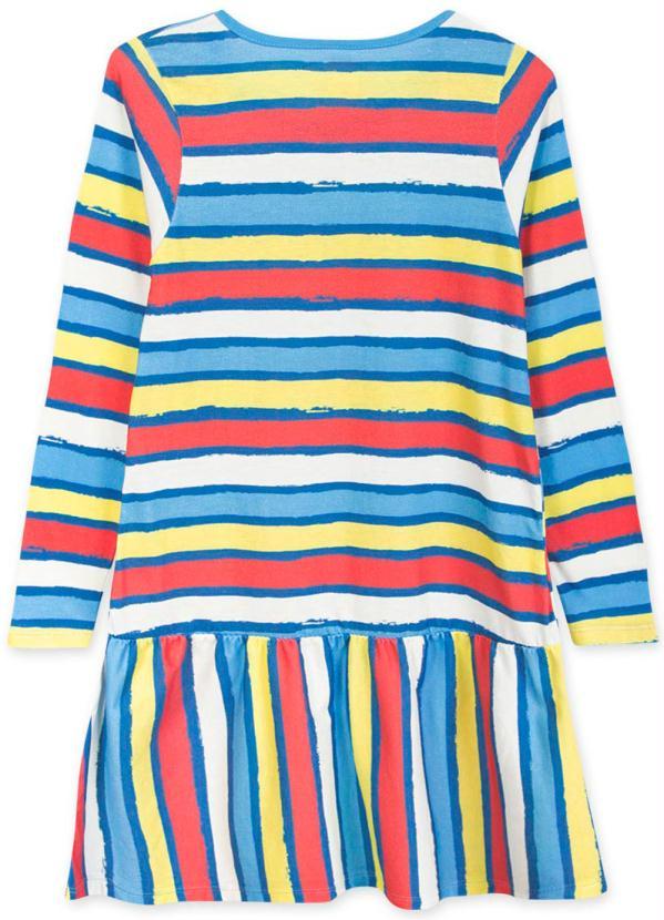 Marisol Play - Vestido Malha Manga Longa Infantil Azul 2