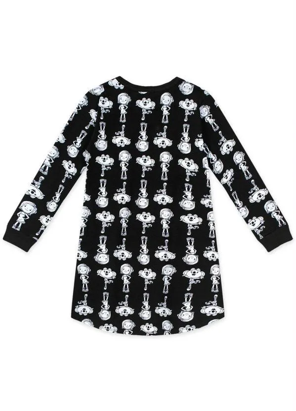 Lilica Ripilica - Vestido Malha Mundo Ripilica Preto 4