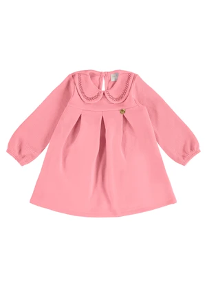 Pulla Bulla - Vestido Malha Relevo com Elastano Rosa - PULLA BULLA