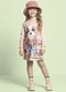 Milli e Nina - Vestido Malha Sport Felpada Cachorrinho Bege - variação: Rosa