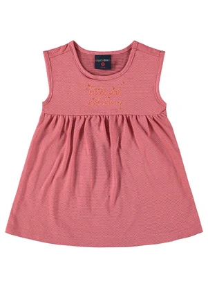 Guloseima - Vestido Malha Trabalhada Bebê Vermelho - GULOSEIMA