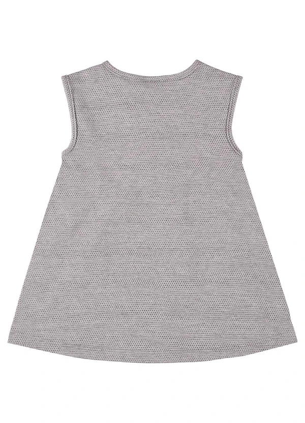 Guloseima - Vestido Malha Trabalhada para Bebê Cinza 2