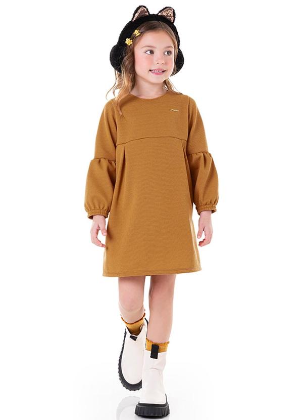 Marlan - Vestido Malha Tricot Felpado Amplo Marrom
