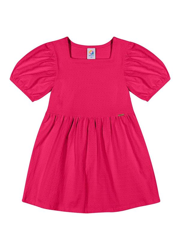 Alenice - Vestido Manga Bufante Menina Rosa 1