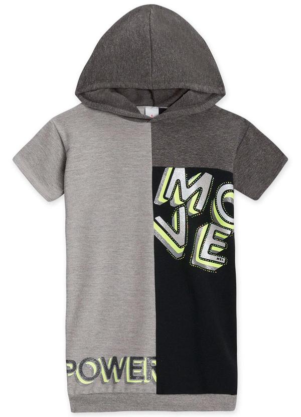 Marisol - Vestido Manga Curta com Capuz Moletom Feminino Inf