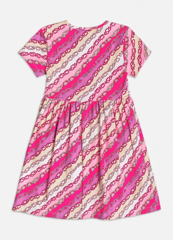 Momi - Vestido Manga Curta com Corações Rosa 2