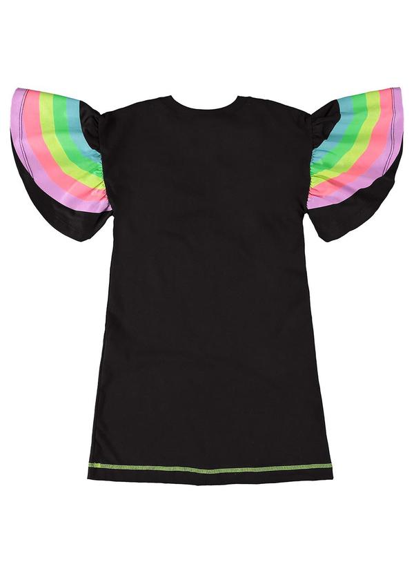 Gloss - Vestido Manga Curta em Meia Malha Preto 4