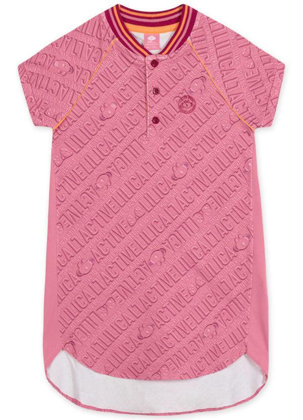 Lilica Ripilica - Vestido Manga Curta Menino Infantil Rosa