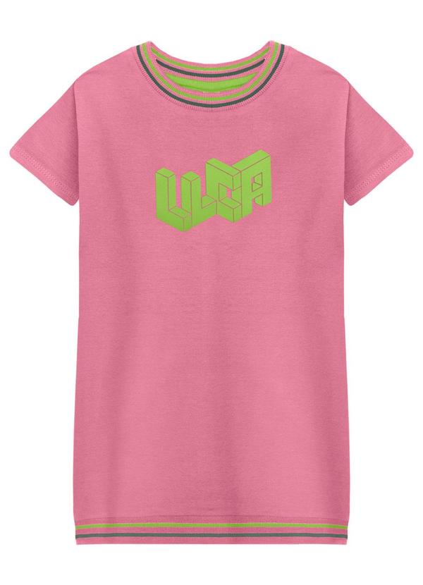 Lilica Ripilica - Vestido Manga Curta Menina Infantil Rosa