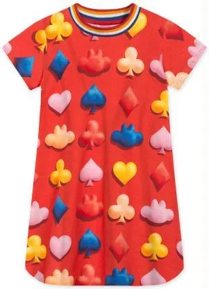 Lilica Ripilica - Vestido Manga Curta Menina Infantil Vermelho - LILICA RIPILICA