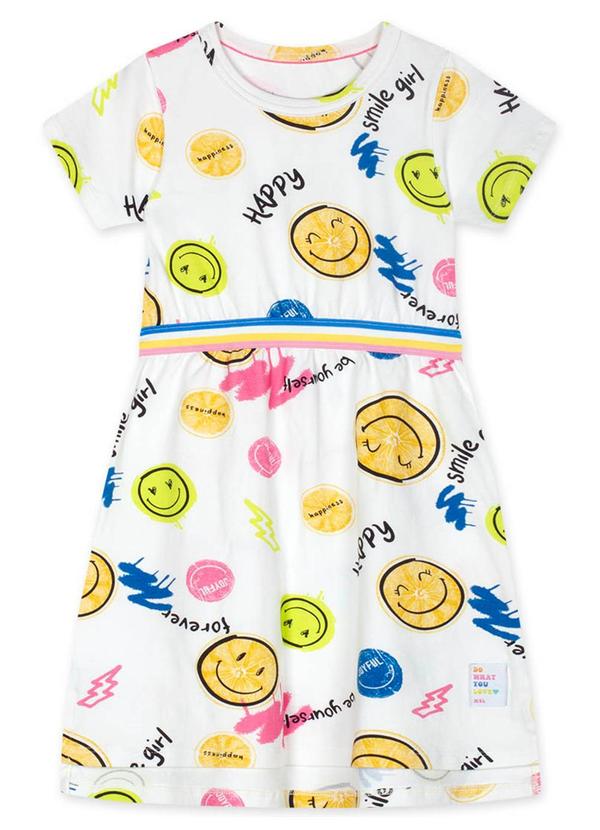 Marisol - Vestido Manga Curta Infantil Feminino Branco 2