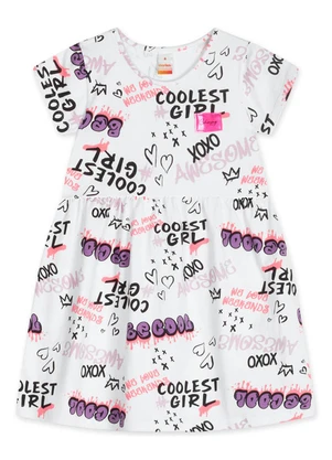 Marisol - Vestido Manga Curta Infantil Feminino Branco - MARISOL