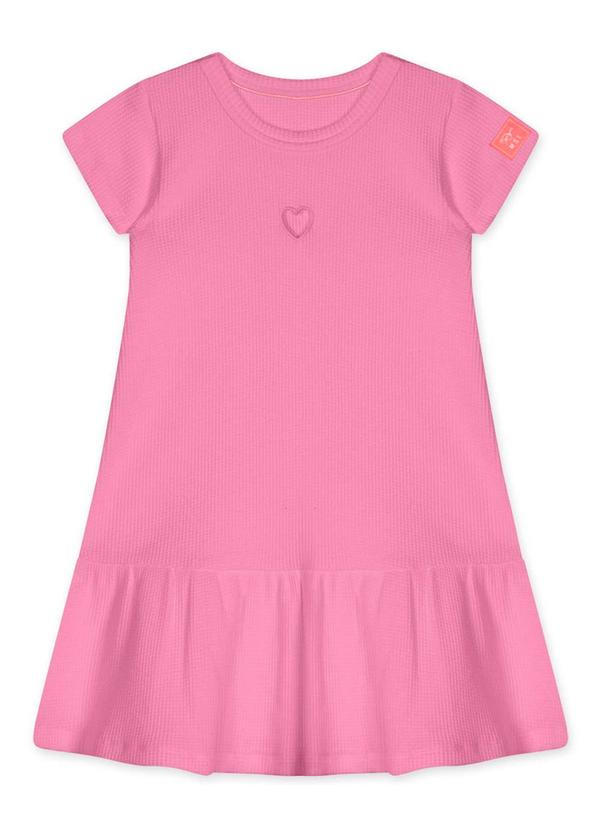 Marisol - Vestido Manga Curta Infantil Feminino Rosa