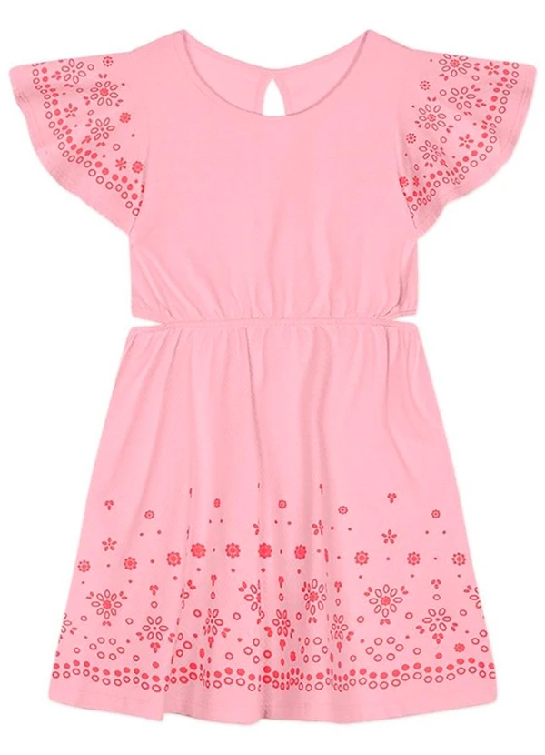 Marisol - Vestido Manga Curta Infantil Feminino Rosa 2